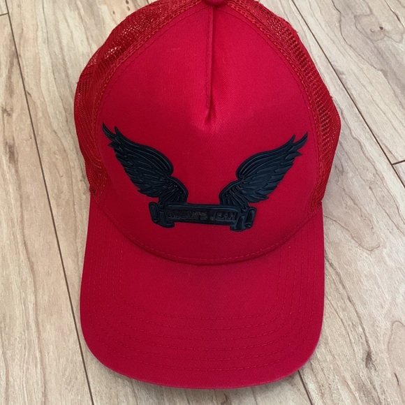 Robin’s jean men’s hat red black logo - Picture 10 of 11